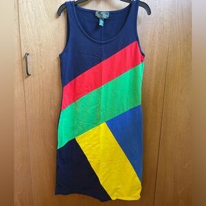 Lauren Ralph Lauren Blur Colorblock Tank Sleeveless Dress Size: S